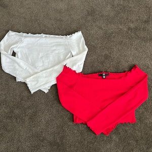 Selling these super cute and comfy Missguided crop tops!